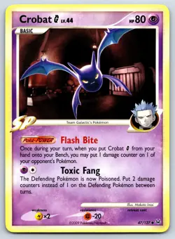 Crobat G - Platinum 47/127 Pokemon Card LP - Image 1