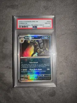 Pokemon TCG Umbreon Masterball Prismatic Evolutions English Card 059/131 PSA 8 - Image 1