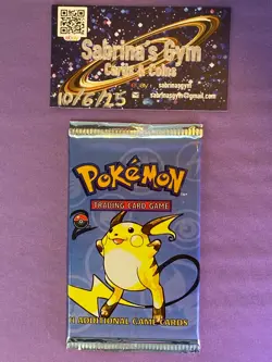 Raichu Base Set 2 Pokemon Card Booster Pack (New Sealed) - Image 1