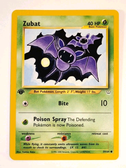 Near Mint - Zubat 59/64 Neo Revelation 1st Edition Vintage WOTC era Pokemon Card - Image 1