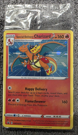 Special Delivery Charizard Pokemon Center Promo Card Sealed SWSH075 - Image 1