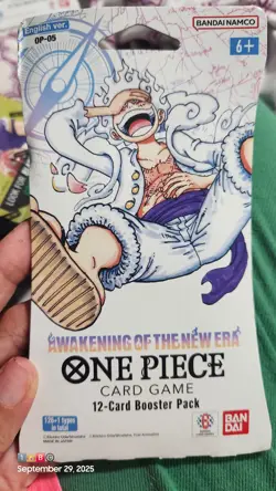 One Piece AWAKENING OF THE NEW ERA English Sleeved Booster Pack Sealed 12-Cards - Image 1
