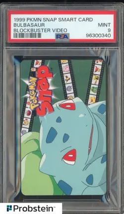 1999 Pokemon Snap Smart Card Blockbuster Video Bulbasaur PSA 9 MINT - Image 1