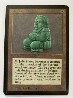 Jade Statue Limited Edition - Beta Edition Regular Magic The Gathering MTG Card - Image 1
