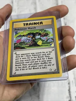 Pokemon Neo Genesis Trainer Pokemon March Card 102/111 UNLIMITED EDITION NM TCG - Image 2