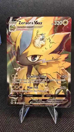 Pokemon TCG Zeraora VMAX Crown Zenith Holo Card GG42/GG70 - Image 1