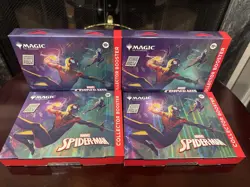 Magic: The Gathering Marvel’s Spider-Man Collector Booster Lot Of 4 ~SEALED - Image 1