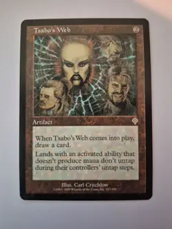 1x MTG Tsabo's Web Invasion 317/350 Regular Rare New NM x1 - Image 1
