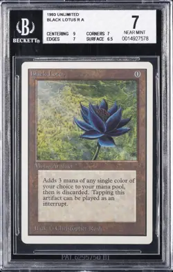 1993 MAGIC: THE GATHERING UNLIMITED R A BLACK LOTUS BGS 7 - Image 1