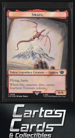 Smaug | Food Magic The Gathering Lord of the Rings #20 // 24 Surge Foil Token - Image 1