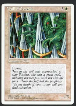 ***Wall of Swords*** MTG Alternate 4th Edition Magic Kid Icarus - Image 1
