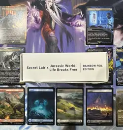 Magic the Gathering (MTG) Secret Lair x Jurassic World: Life Breaks Free Foil + - Image 3