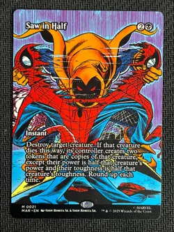 2025 Magic The Gathering MTG Marvel EN Borderless Foil #M 0021 Saw in Half 1 - Image 1