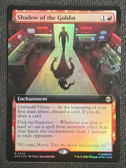 2025 Magic The Gathering MTG Marvel EN Foil Borderless Shadow Of the Goblin - Image 1