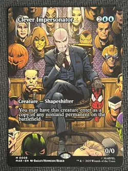 2025 Magic The Gathering MTG Marvel EN Borderless #M 0008 Clever Impersonator - Image 1