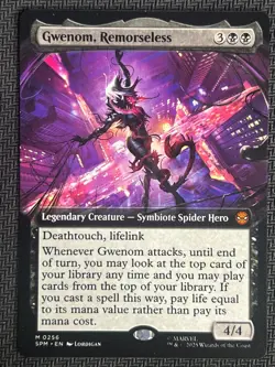 2025 Magic The Gathering MTG Marvel EN Borderless #M 0256 Gwenom,Remorseless - Image 1