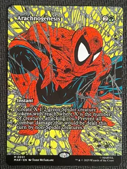 2025 Magic The Gathering MTG Marvel EN Borderless Foil #M 0031 Arachnogenesis 1 - Image 1