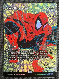 2025 Magic The Gathering MTG Marvel EN Borderless Foil #M 0031 Arachnogenesis 2 - Image 1