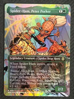 2025 Magic The Gathering MTG Marvel Borderless #R 0201 Spider-Ham,Peter Porker - Image 1