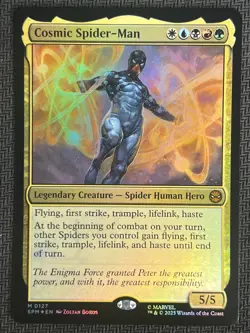 2025 Magic The Gathering MTG Marvel EN Foil #M 0127 Cosmic Spider-Man - Image 1