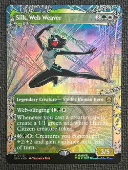 2025 Magic The Gathering MTG Marvel EN Borderless #R 0215 Silk,Web Weaver - Image 1