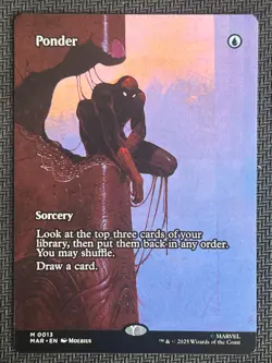 2025 Magic The Gathering MTG Marvel EN Borderless #M 0013 Ponder - Image 1