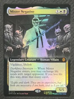 2025 Magic The Gathering MTG Marvel EN Borderless Foil #M 0274 Mister Negative - Image 1