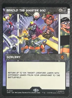 2025 Magic The Gathering Marvel EN Borderless #M 0221 Behold The Sinister Six！ - Image 1