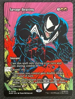 2025 Magic The Gathering MTG Marvel EN Borderless #M 0026 Savage Beating 1 - Image 1