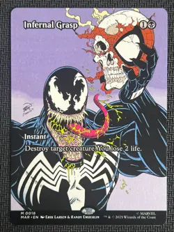 2025 Magic The Gathering MTG Marvel EN Borderless #M 0018 Infernal Grasp - Image 1