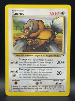 Tauros 65/110 - Legendary Collection - Uncommon - Pokemon Card TCG - - Image 1