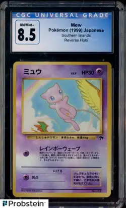 1999 Pokemon Japanese Southern Islands Reverse Holo Mew CGC 8.5 NM-MT+ - Image 1