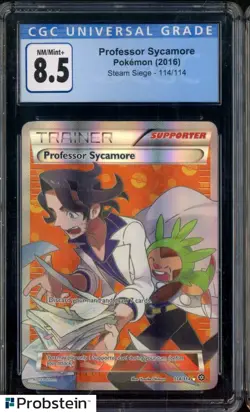 2016 Pokemon Steam Siege #114/114 Professor Sycamore CGC 8.5 NM-MT+ - Image 1