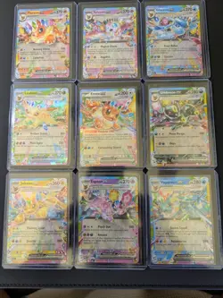 Pokemon TCG Prismatic Eeveelutions Double Rare Ex Lot (9 Card Complete Set) Mint - Image 1