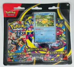 Pokemon Mega Evolution 3 Pack - Blister Factory Sealed (Psyduck) - Image 1