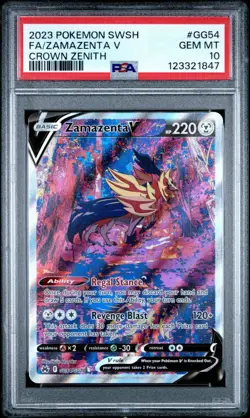 PSA 10 ZAMAZENTA V GG54/GG70 FULL ART CROWN ZENITH POKEMON 🍂 - Image 1