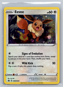 Eevee BLACK STAR PROMO COSMOS HOLO SWSH042 Pokemon TCG 2020 MP - Image 1