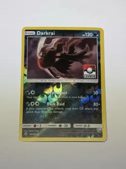 Darkrai 87/147 Reverse Holo Pokemon League Promo Stamped SM Burning Shadows - Image 1