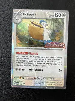 Pokemon TCG SV Paldea Evolved Build And Battle Deck PelipperBlack Star Promo 022 - Image 1