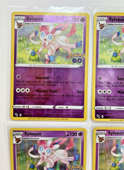 Pokemon Go TCG Lot Of 4 Sylveon Reverse Holo Rare Common - Image 2