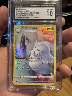 2022 Pokemon Abomasnow holo #TG01/TG30 Astral Radiance Trainer Gallery CGC 10 - Image 1