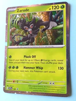 POKEMON DESTINED RIVALS ZARUDE SVP 199 BLACK STAR PROMO HOLO CLEAN UNPLAYED - Image 2