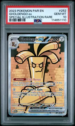 2023 POKEMON PAR EN-PARADOX RIFT SPECIAL ILLUSTRATION RARE GHOLDENGO EX PSA 10 - Image 1