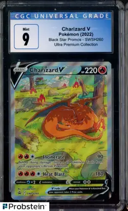 2022 Pokemon Black Star Promos Ultra Premium Coll SWSH260 Charizard V CGC 9 - Image 1