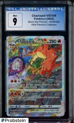 2022 Pokemon Black Star Promos Ultra Premium Coll SWSH262 Charizard Vstar CGC 9 - Image 1