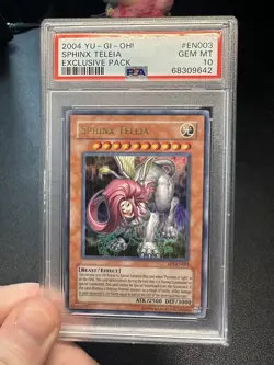 Yu-Gi-Oh! 2004 ‘Sphinx Teleia’ Exclusive Pack EN003 - PSA 10 MINT Holo - Image 1