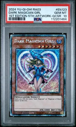 2024 YU-GI-OH! RA03-QUARTER CENTURY BONANZA #EN123 DARK MAGICIAN GIRL PSA 10 - Image 1