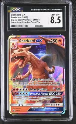 CGC 8.5 Charizard GX 2019 Black Star Promos SM195 Pokemon Card - Image 1