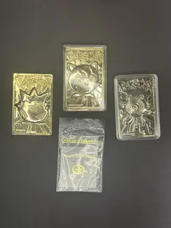1999 BURGER KING POKEMON 23K GOLD PLATED CARD | LOT OF 3 - Image 1