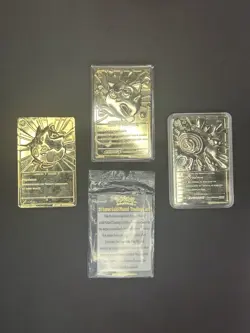 1999 BURGER KING POKEMON 23K GOLD PLATED CARD | LOT OF 3 - Image 2